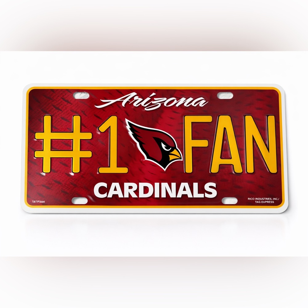 Arizona Cardinals #1 Fan License Plate NFL Cardinals Decor novelty‎